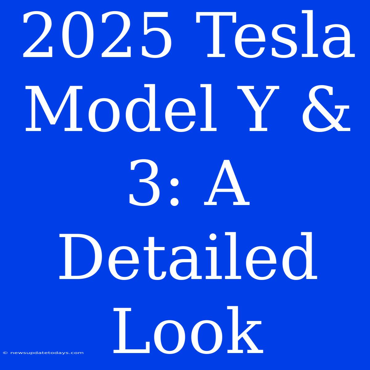 2025 Tesla Model Y & 3: A Detailed Look