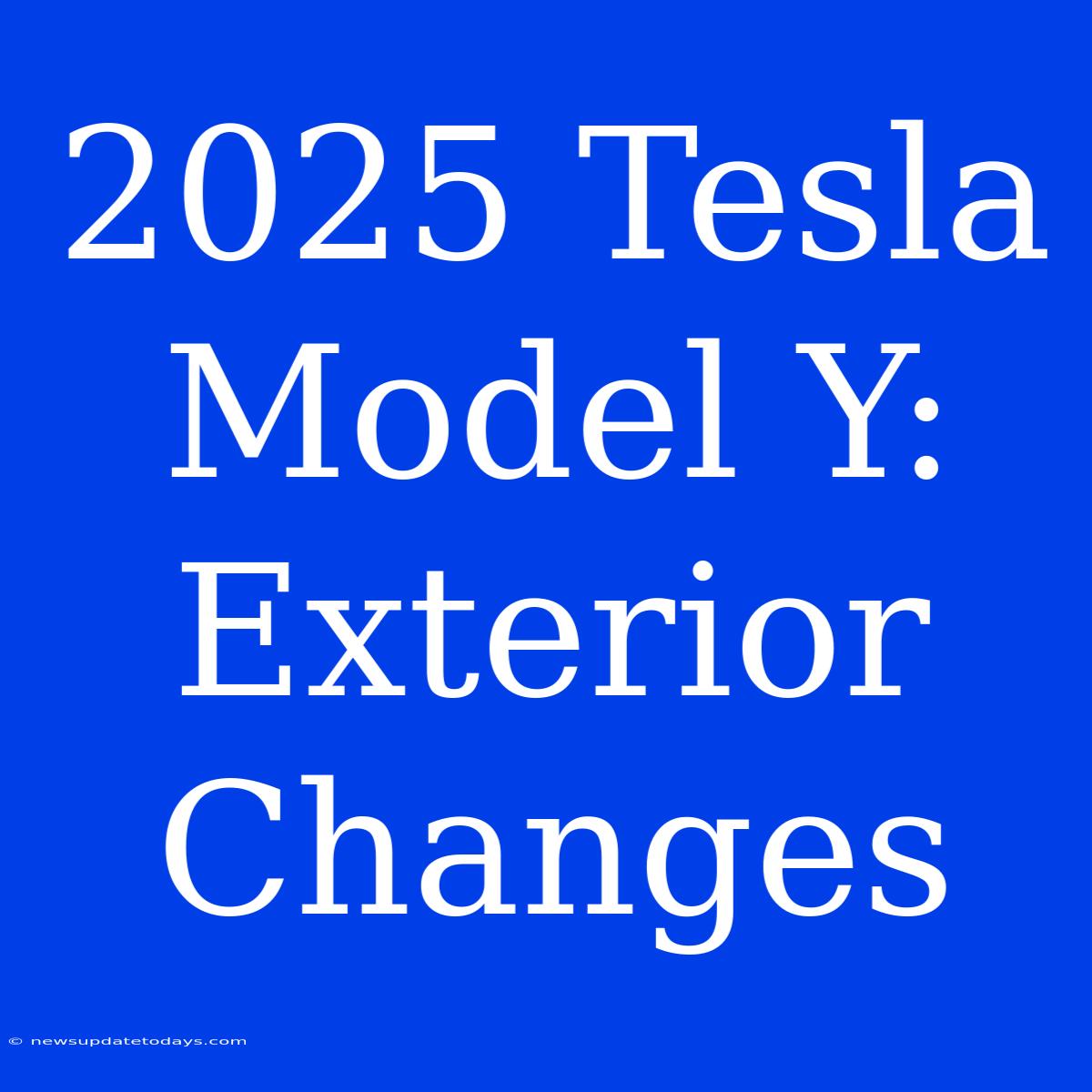 2025 Tesla Model Y: Exterior Changes