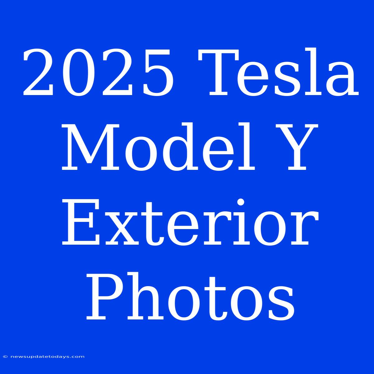 2025 Tesla Model Y Exterior Photos