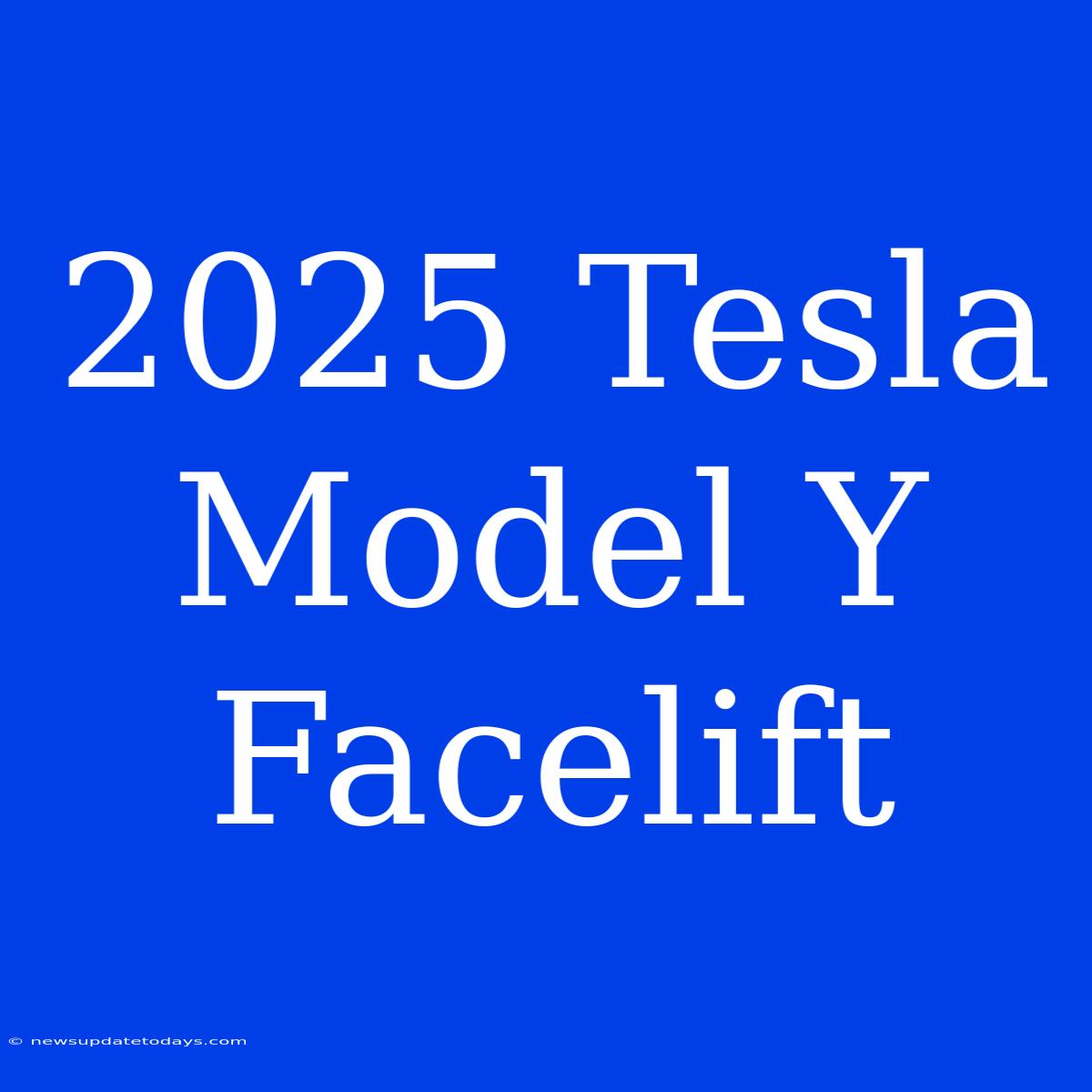 2025 Tesla Model Y Facelift