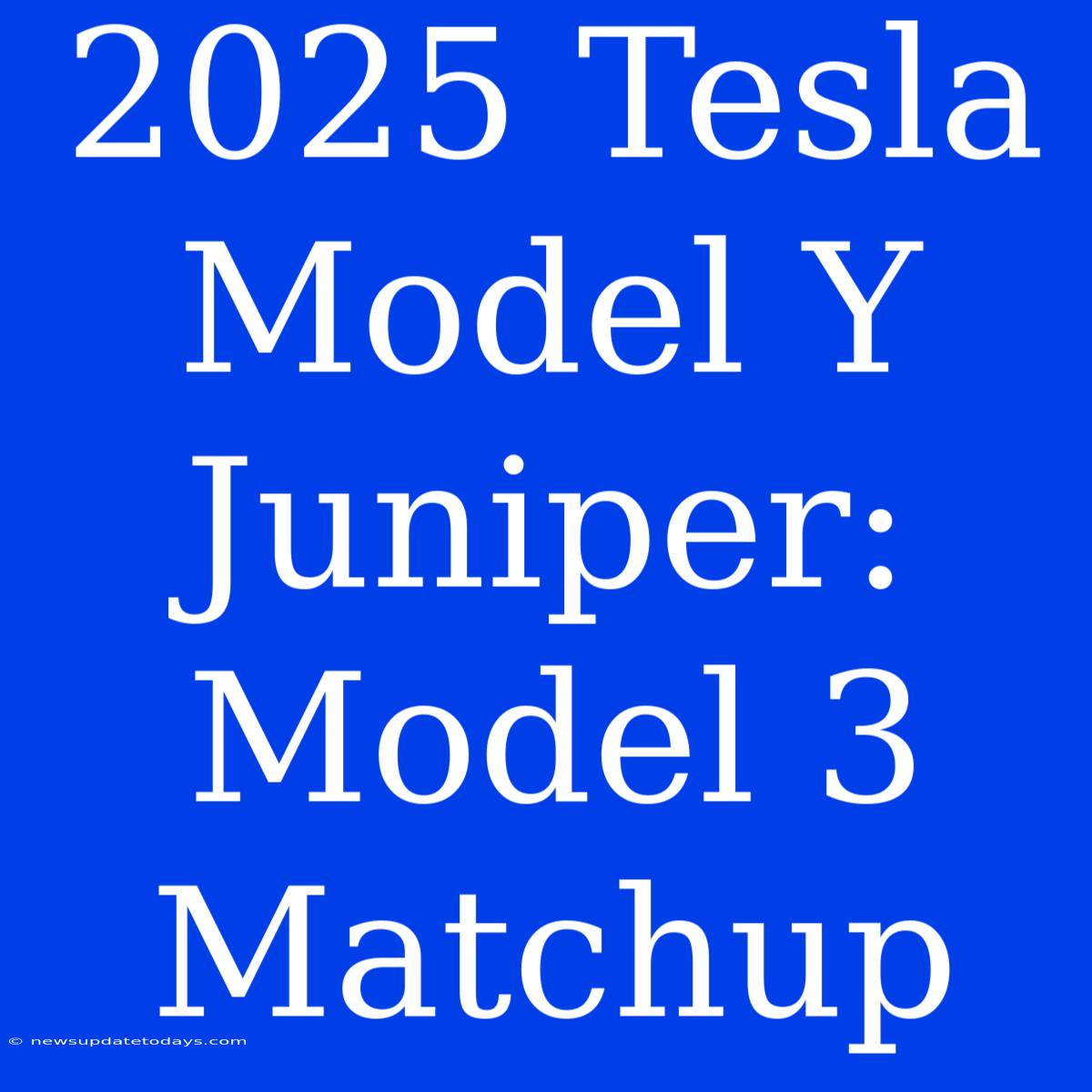 2025 Tesla Model Y Juniper: Model 3 Matchup