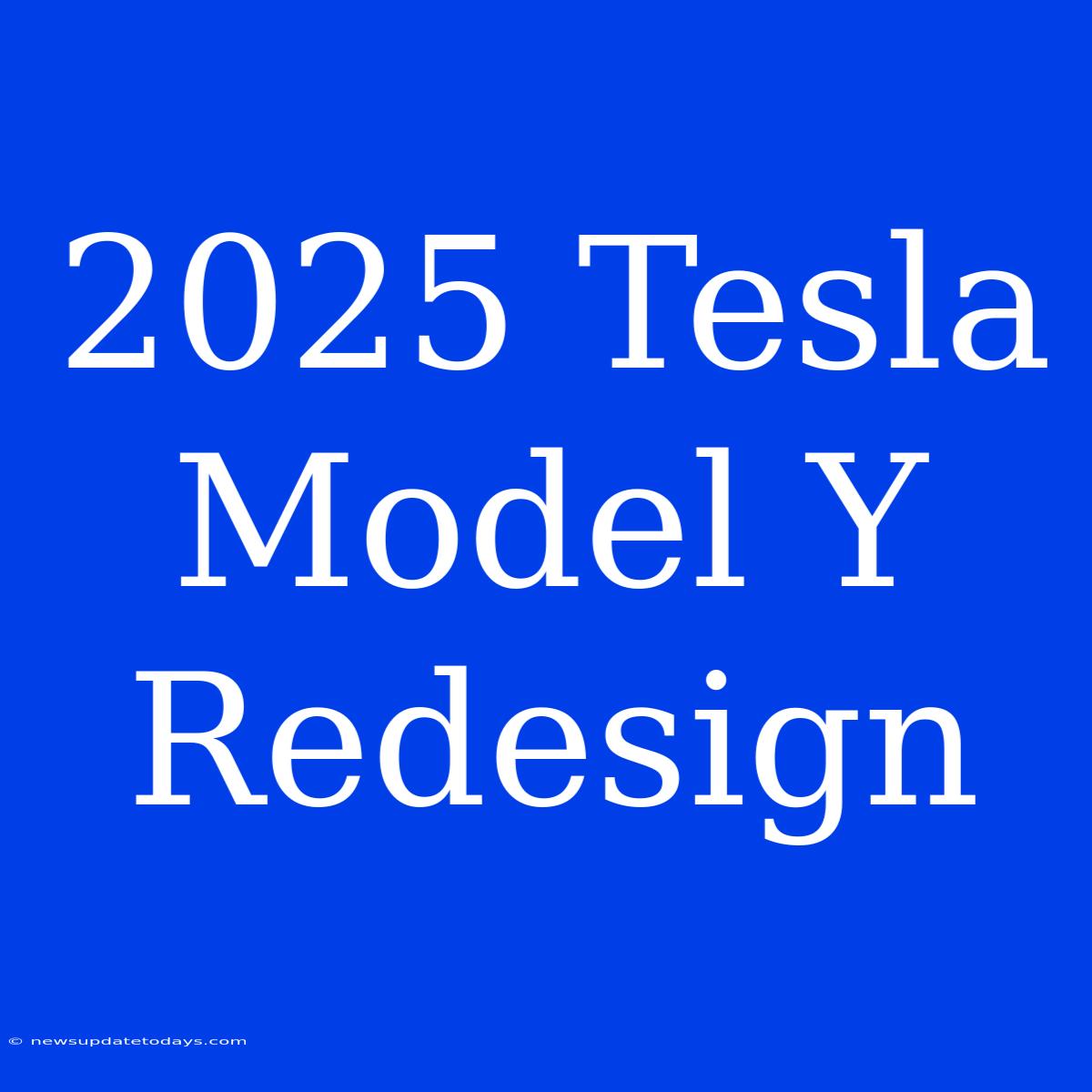 2025 Tesla Model Y Redesign