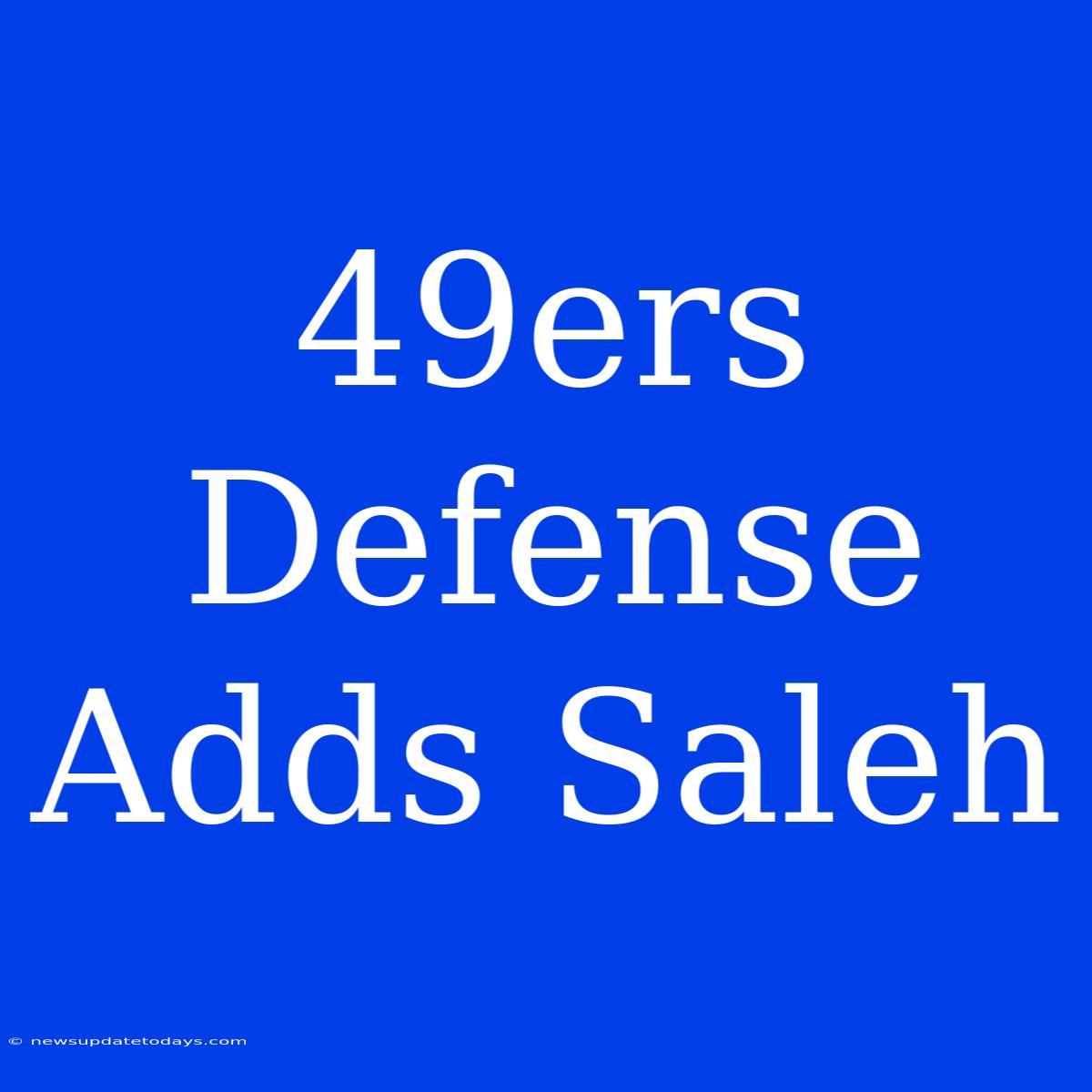 49ers Defense Adds Saleh