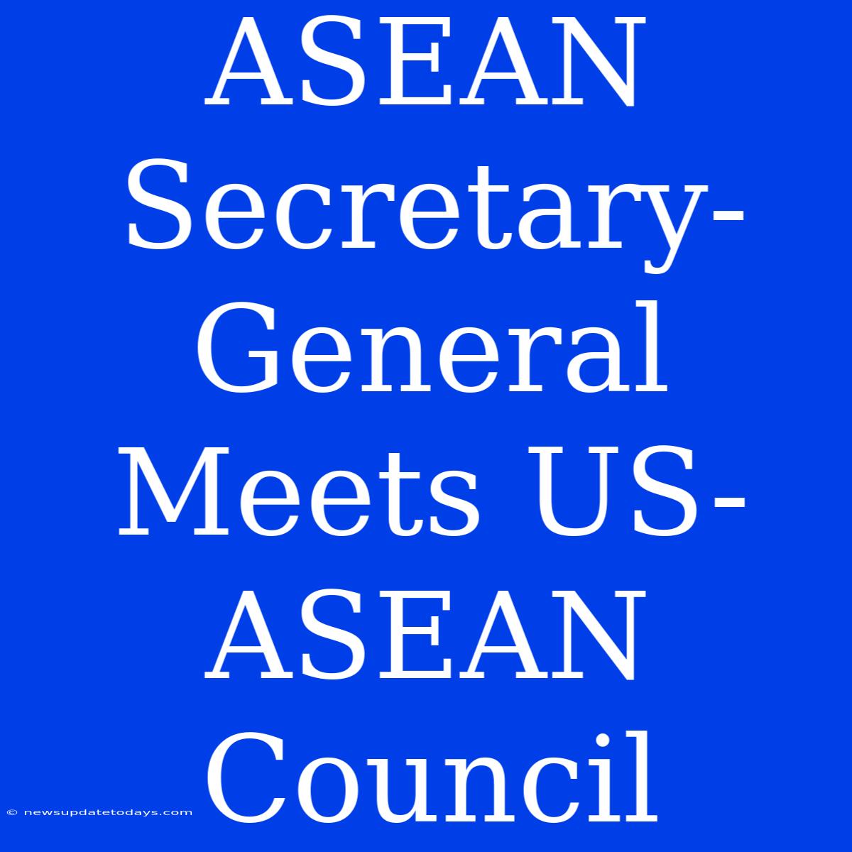 ASEAN Secretary-General Meets US-ASEAN Council