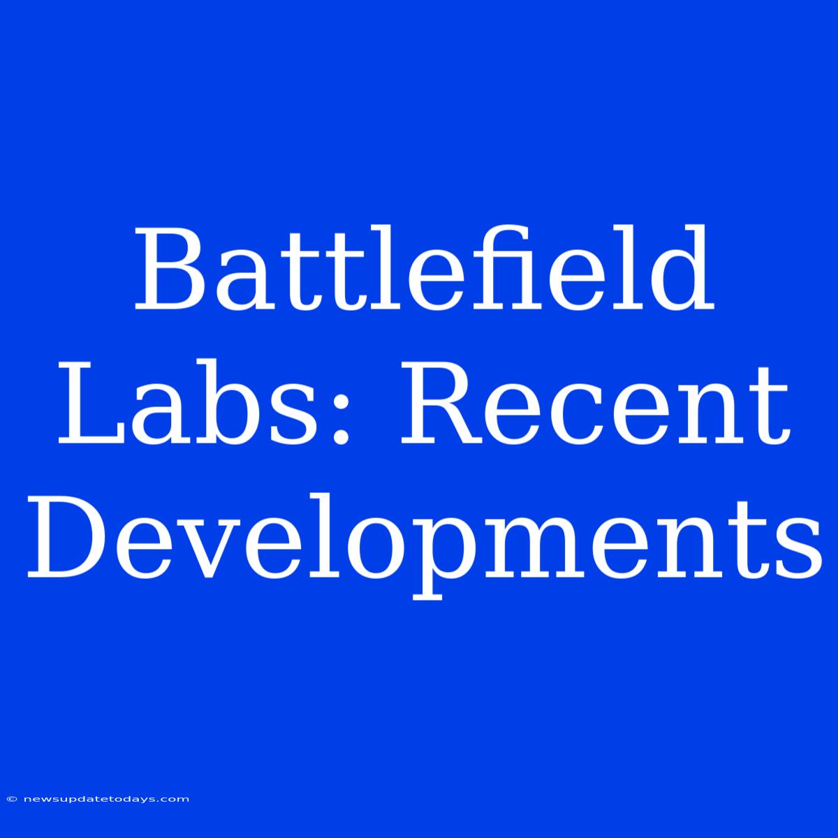 Battlefield Labs: Recent Developments