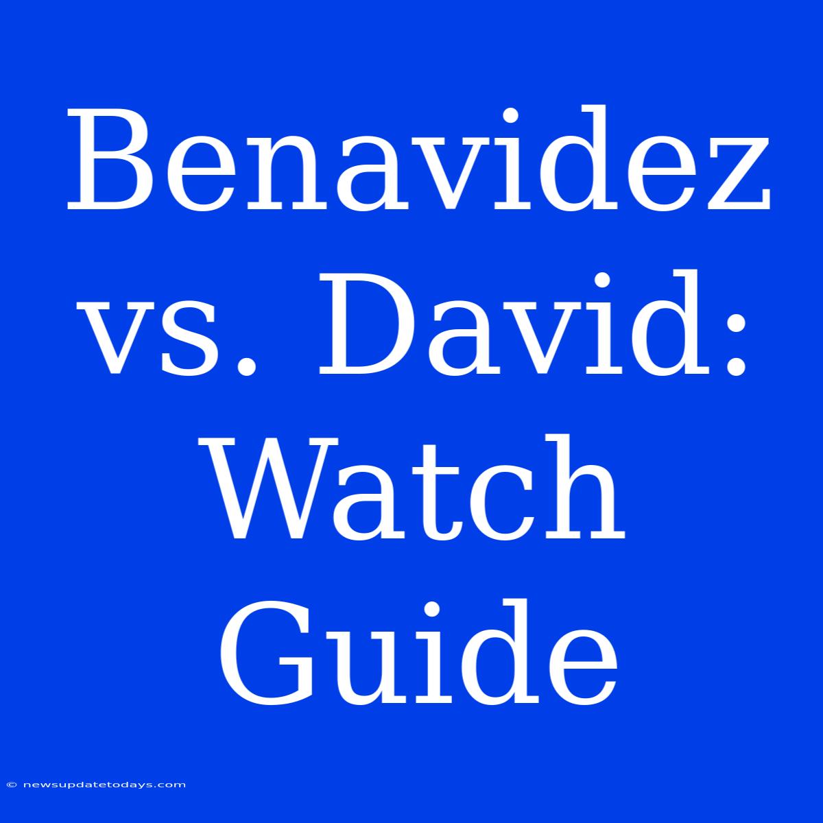 Benavidez Vs. David: Watch Guide