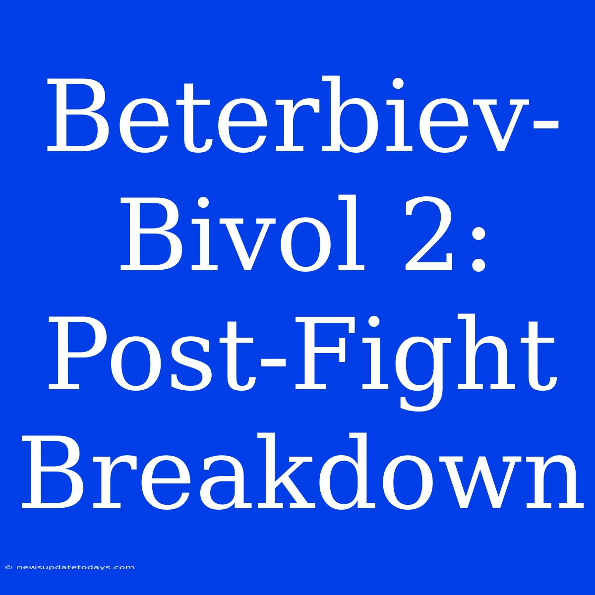 Beterbiev-Bivol 2: Post-Fight Breakdown