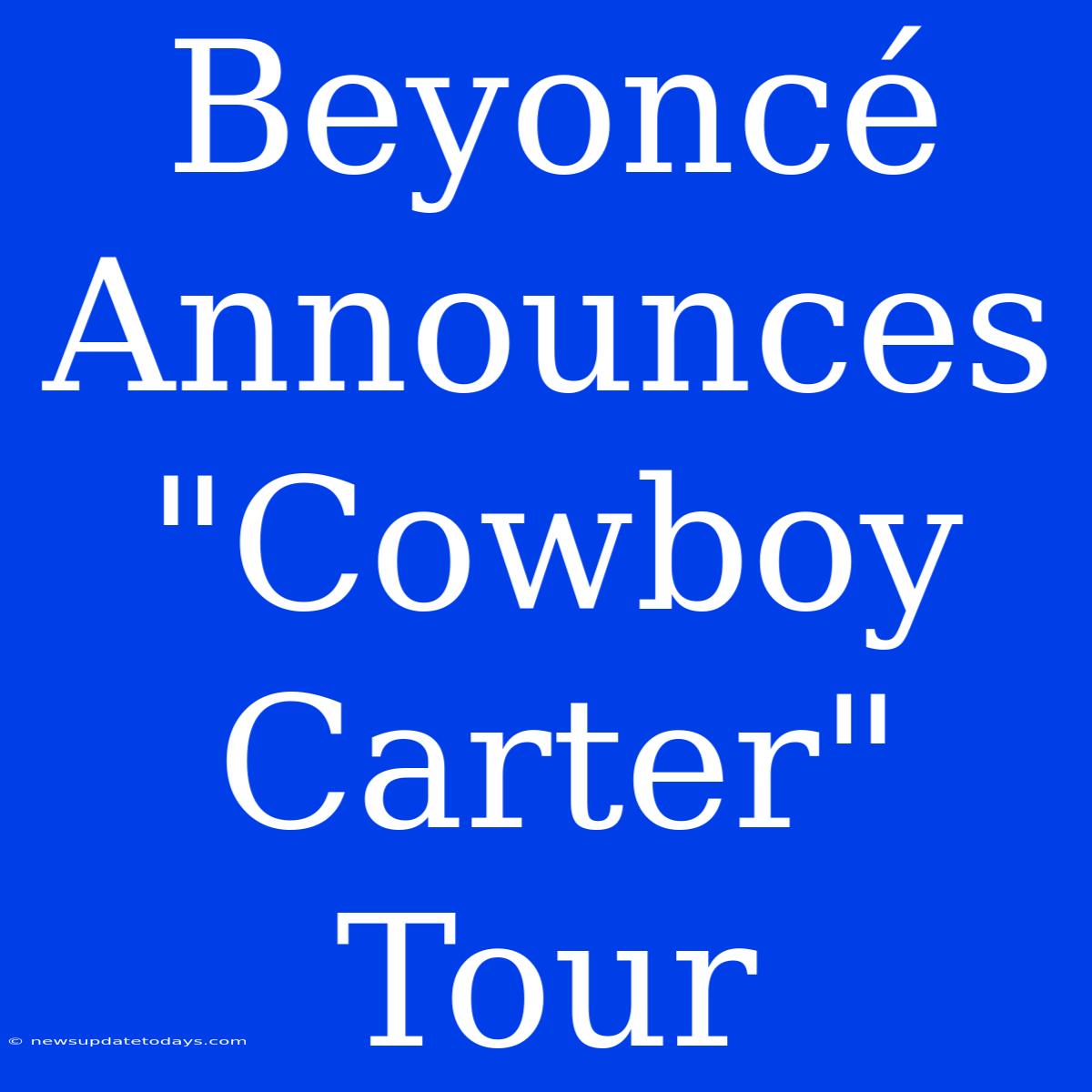 Beyoncé Announces 