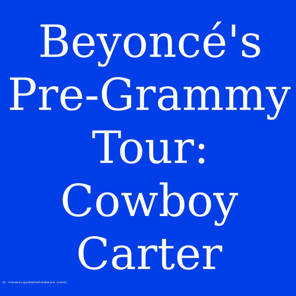 Beyoncé's Pre-Grammy Tour: Cowboy Carter