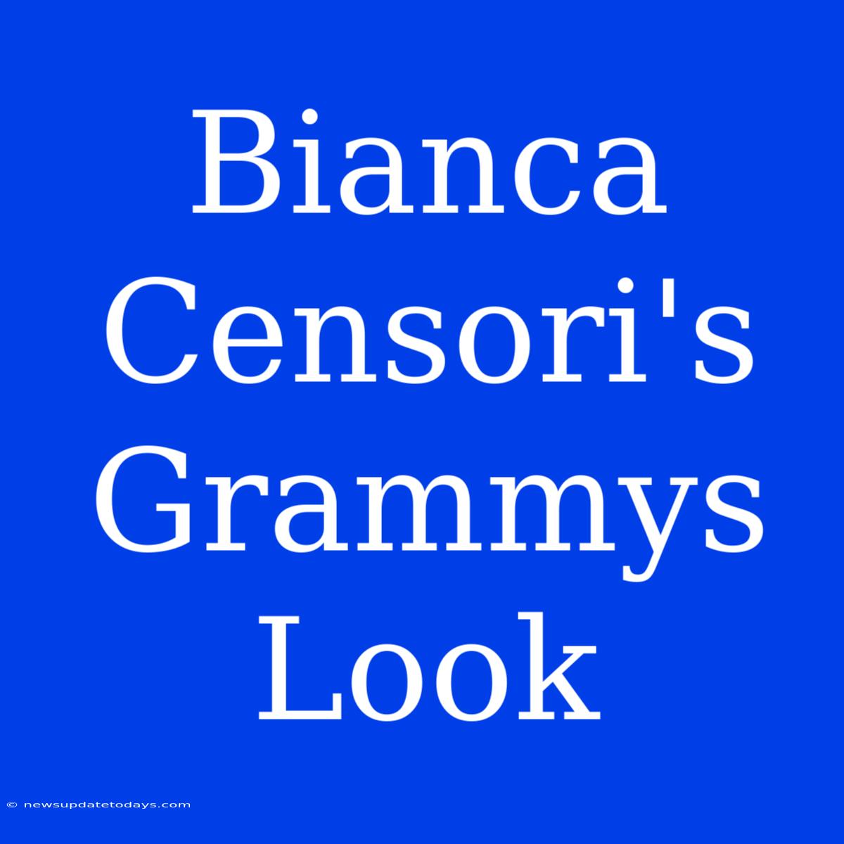 Bianca Censori's Grammys Look