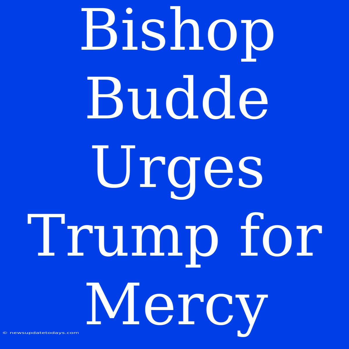 Bishop Budde Urges Trump For Mercy