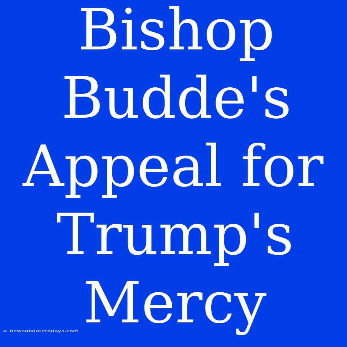 Bishop Budde's Appeal For Trump's Mercy