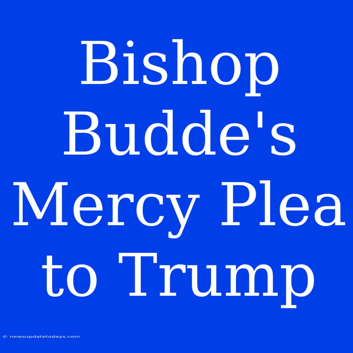 Bishop Budde's Mercy Plea To Trump