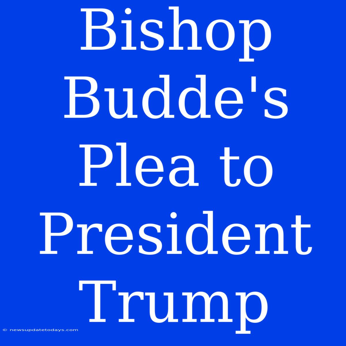 Bishop Budde's Plea To President Trump