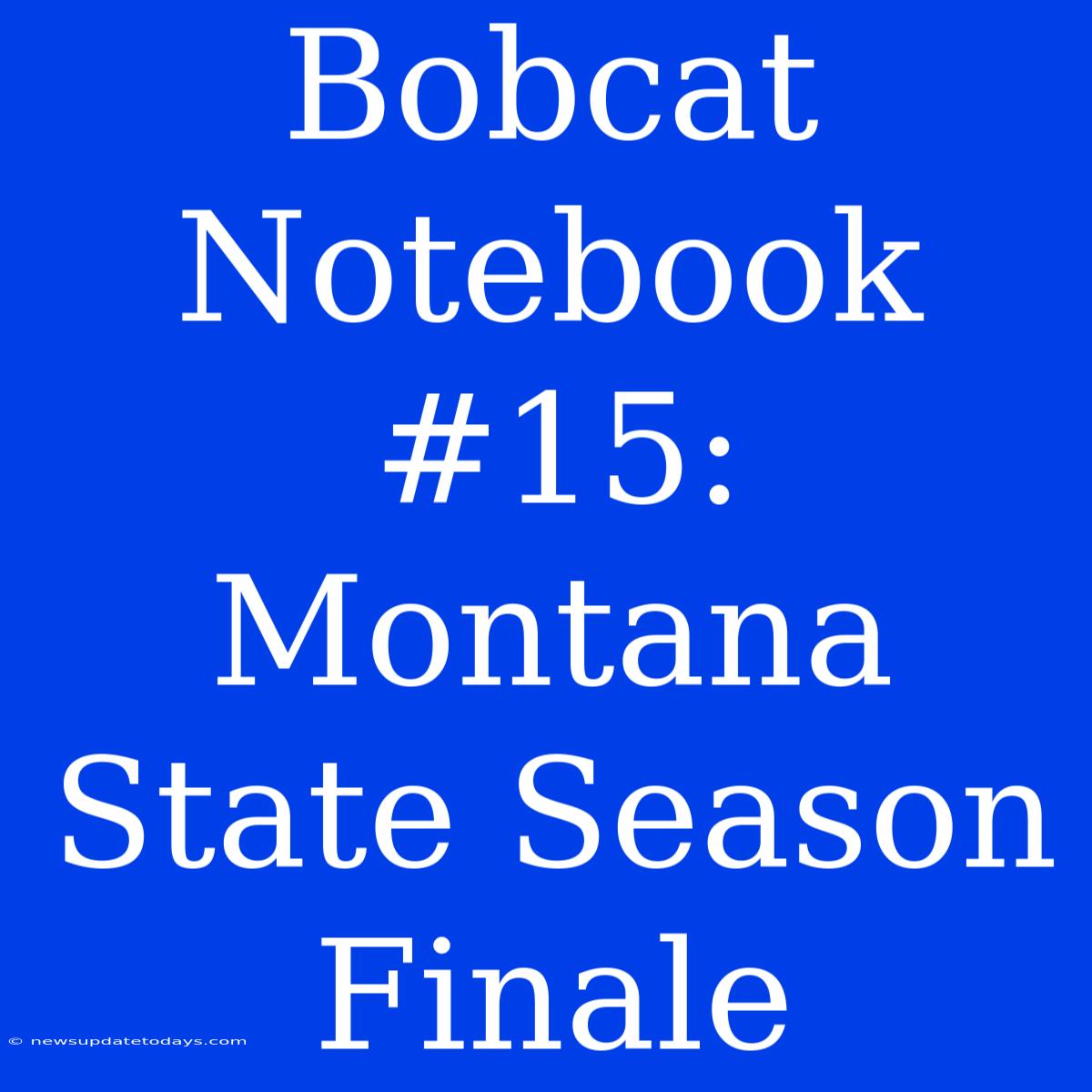 Bobcat Notebook #15: Montana State Season Finale