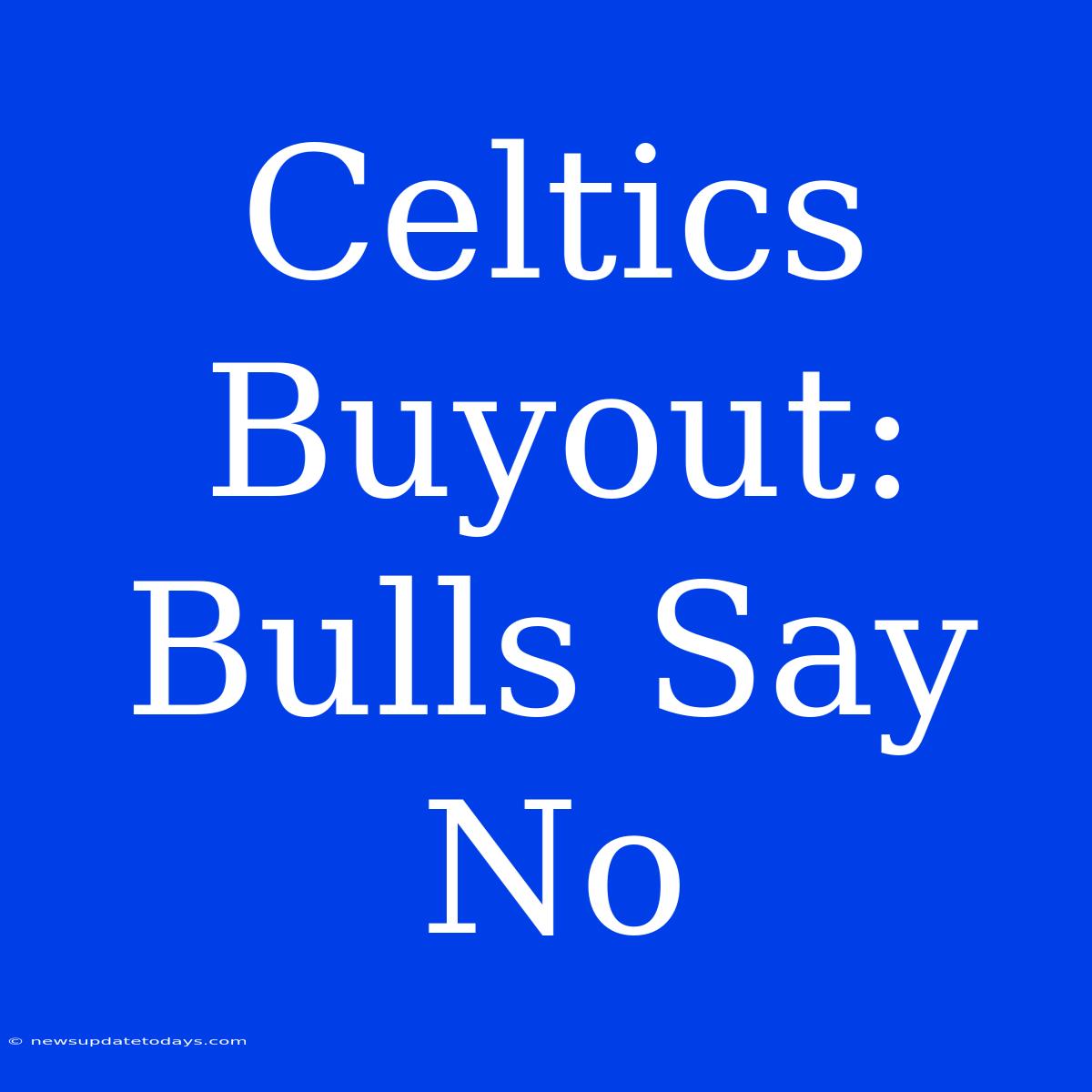 Celtics Buyout: Bulls Say No