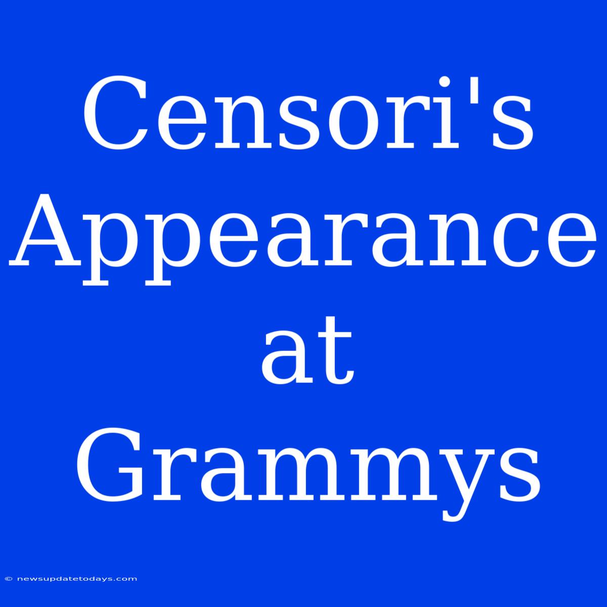 Censori's Appearance At Grammys