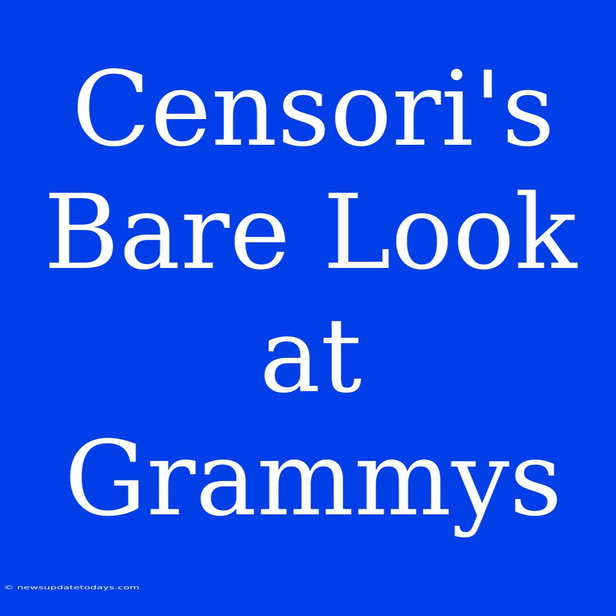 Censori's Bare Look At Grammys