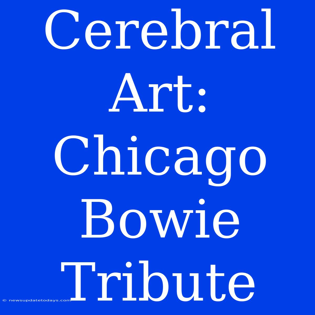 Cerebral Art: Chicago Bowie Tribute