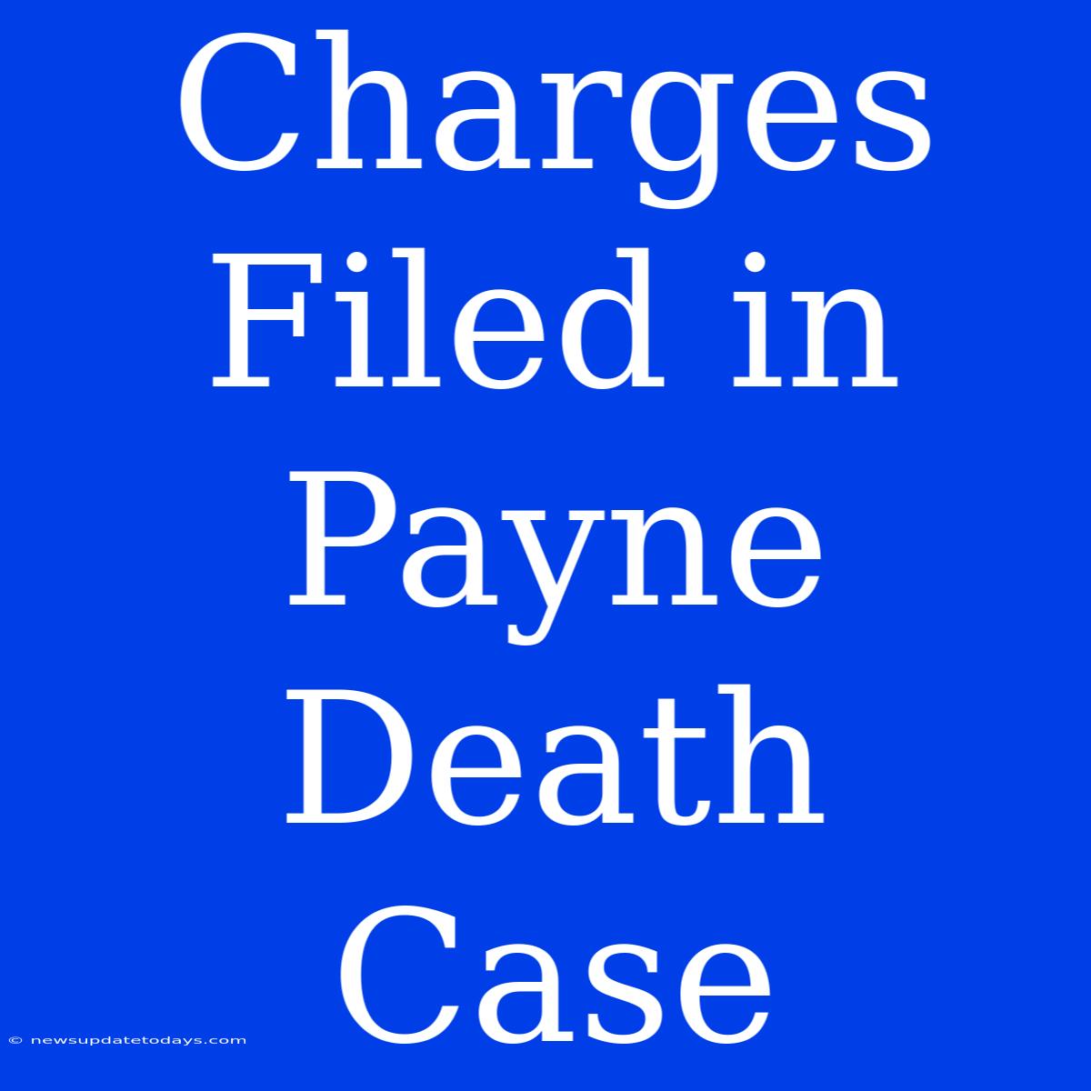 Charges Filed In Payne Death Case