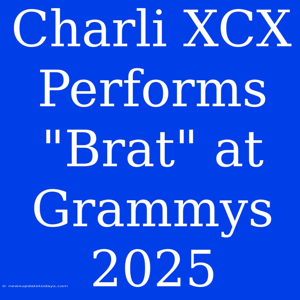 Charli XCX Performs 