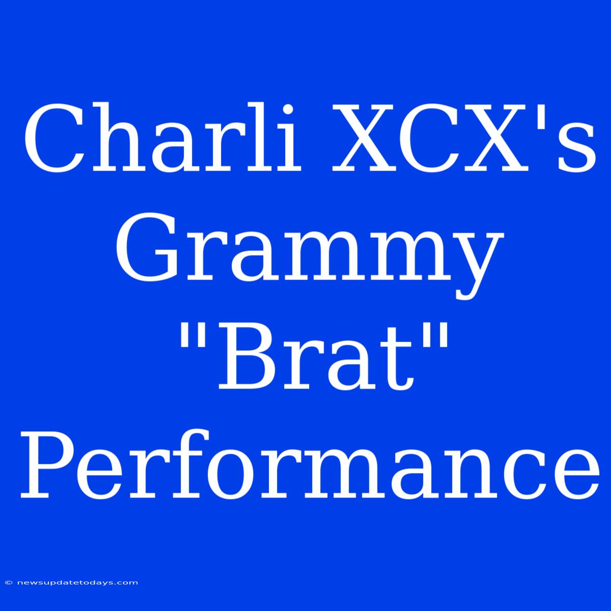 Charli XCX's Grammy 