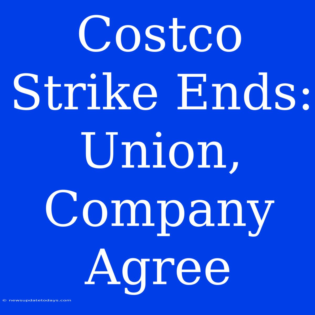 Costco Strike Ends: Union, Company Agree