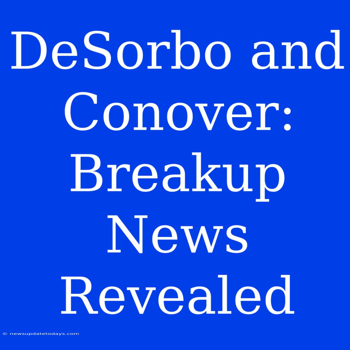 DeSorbo And Conover: Breakup News Revealed