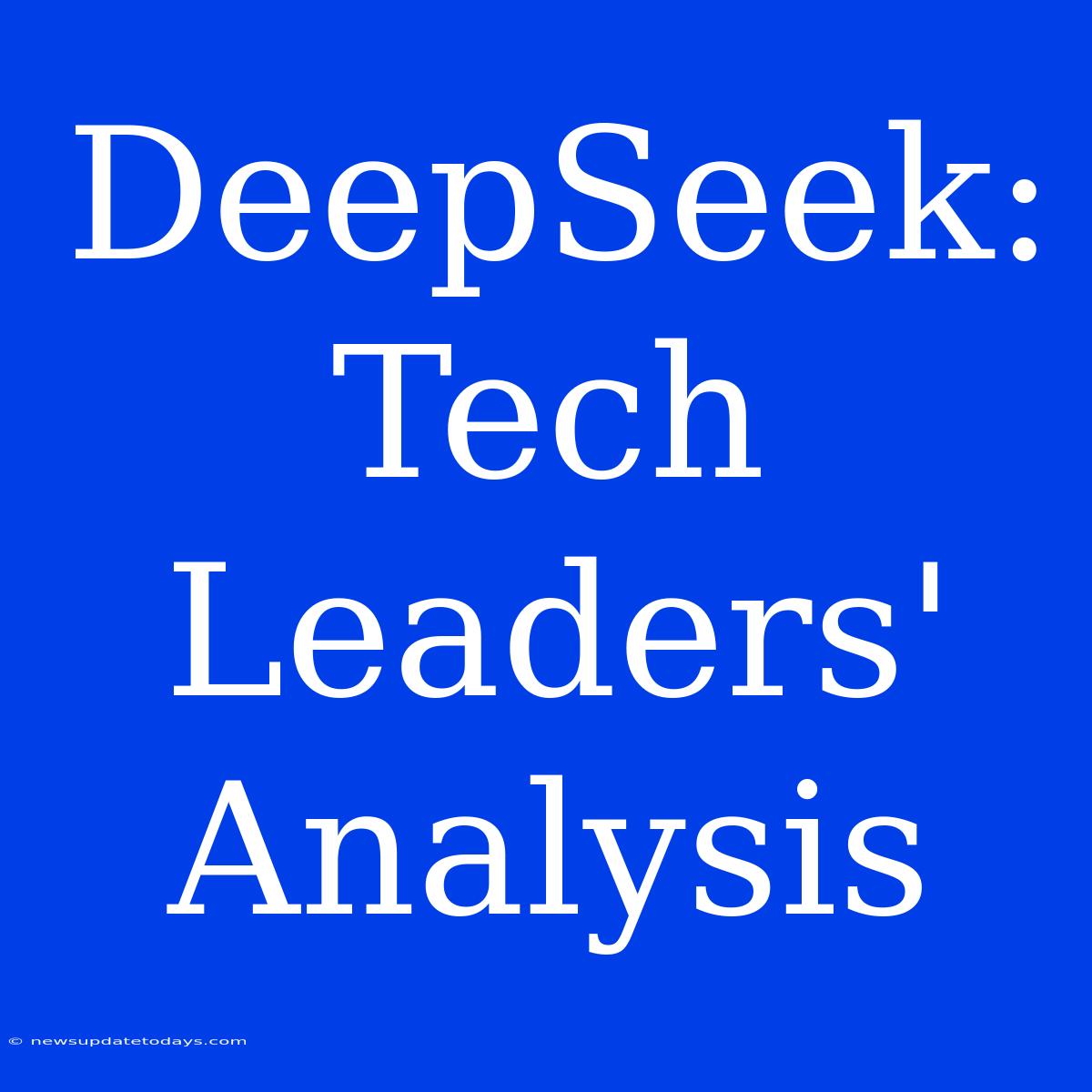 DeepSeek: Tech Leaders' Analysis