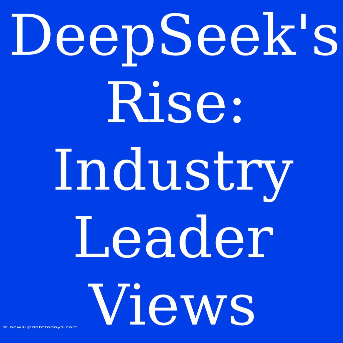 DeepSeek's Rise: Industry Leader Views