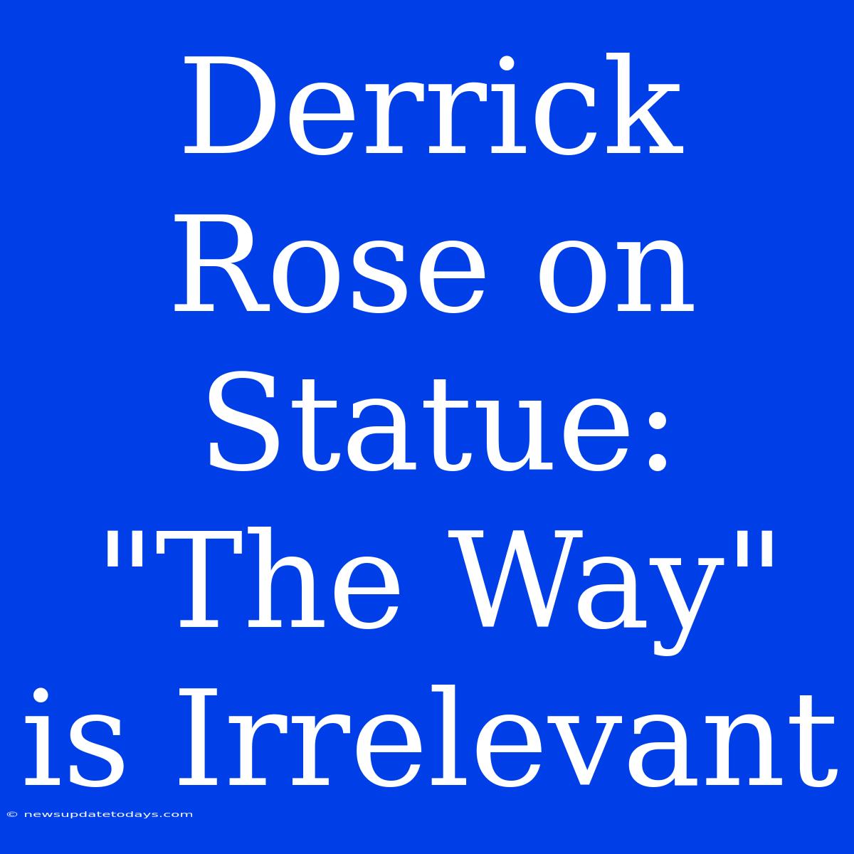 Derrick Rose On Statue: 