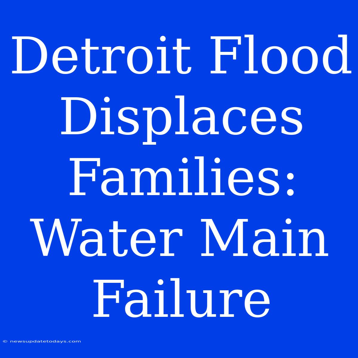 Detroit Flood Displaces Families: Water Main Failure