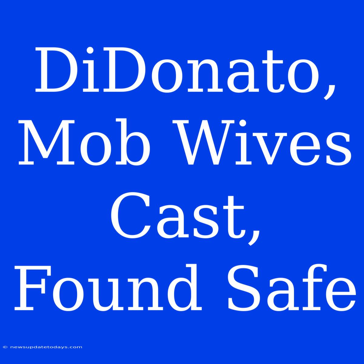 DiDonato, Mob Wives Cast, Found Safe