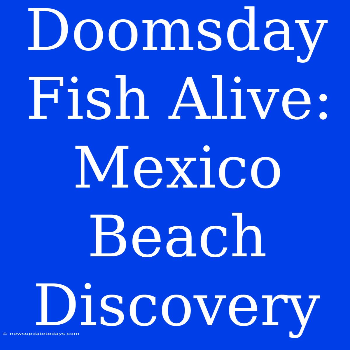 Doomsday Fish Alive: Mexico Beach Discovery