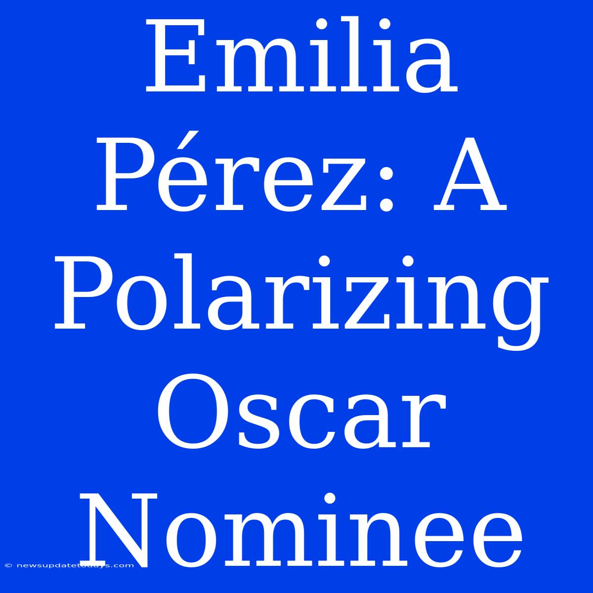 Emilia Pérez: A Polarizing Oscar Nominee