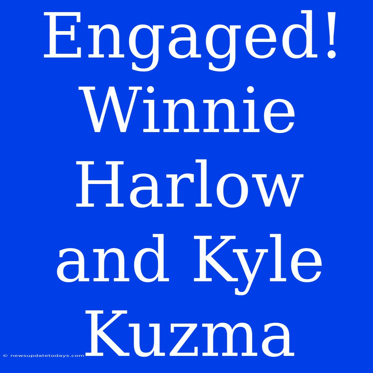 Engaged! Winnie Harlow And Kyle Kuzma