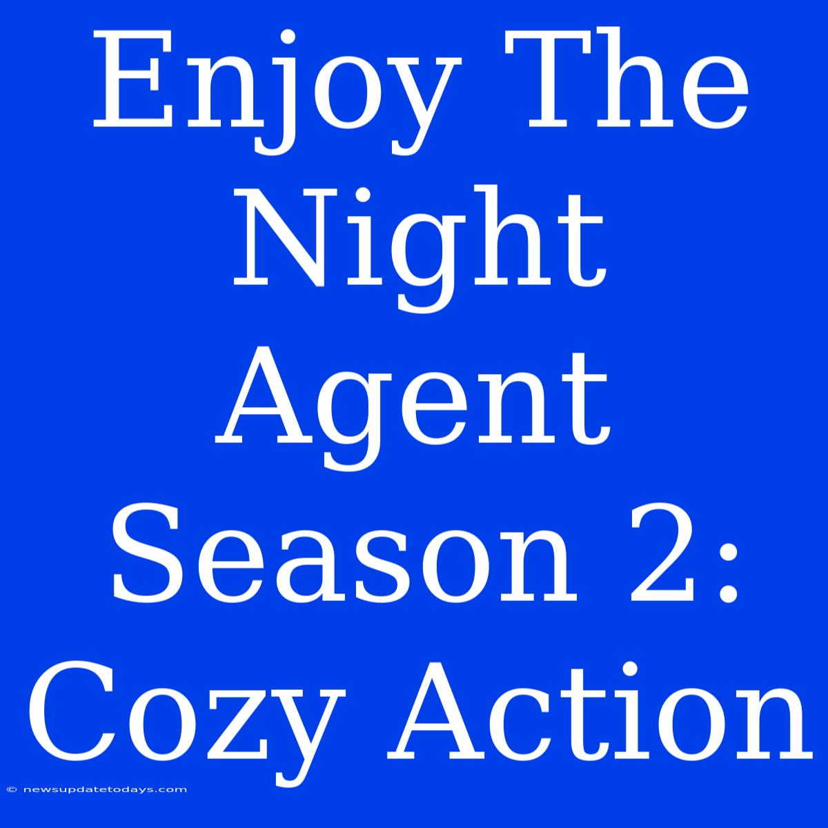 Enjoy The Night Agent Season 2: Cozy Action