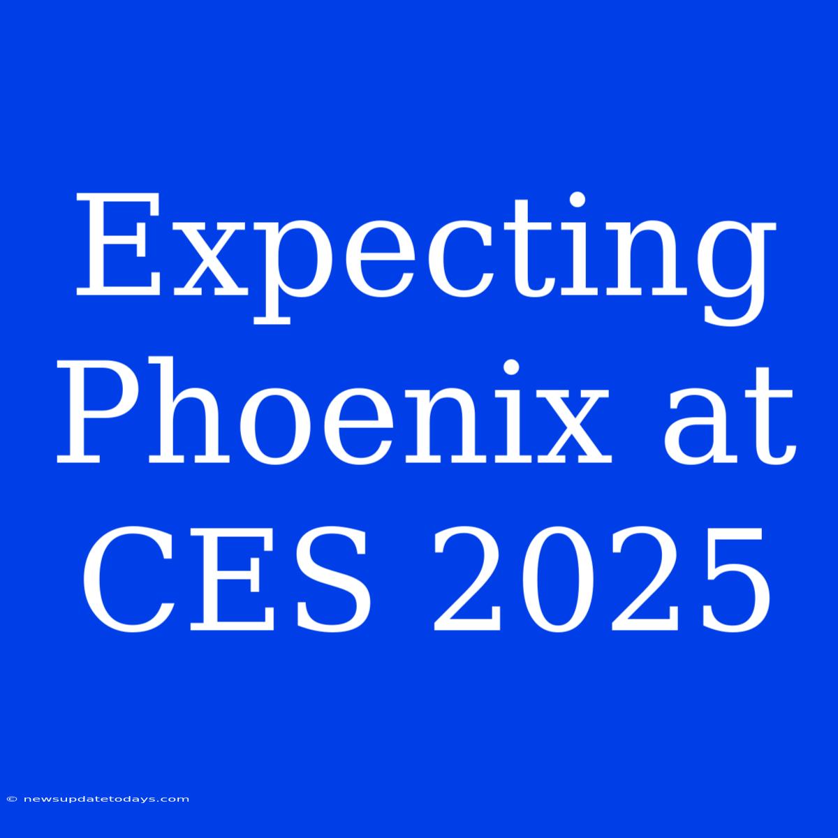 Expecting Phoenix At CES 2025