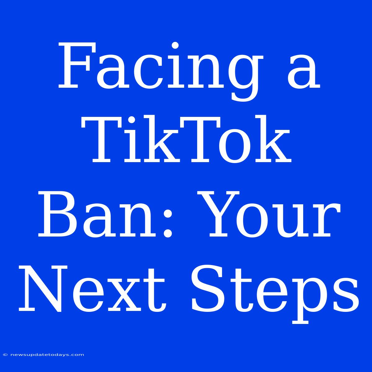 Facing A TikTok Ban: Your Next Steps