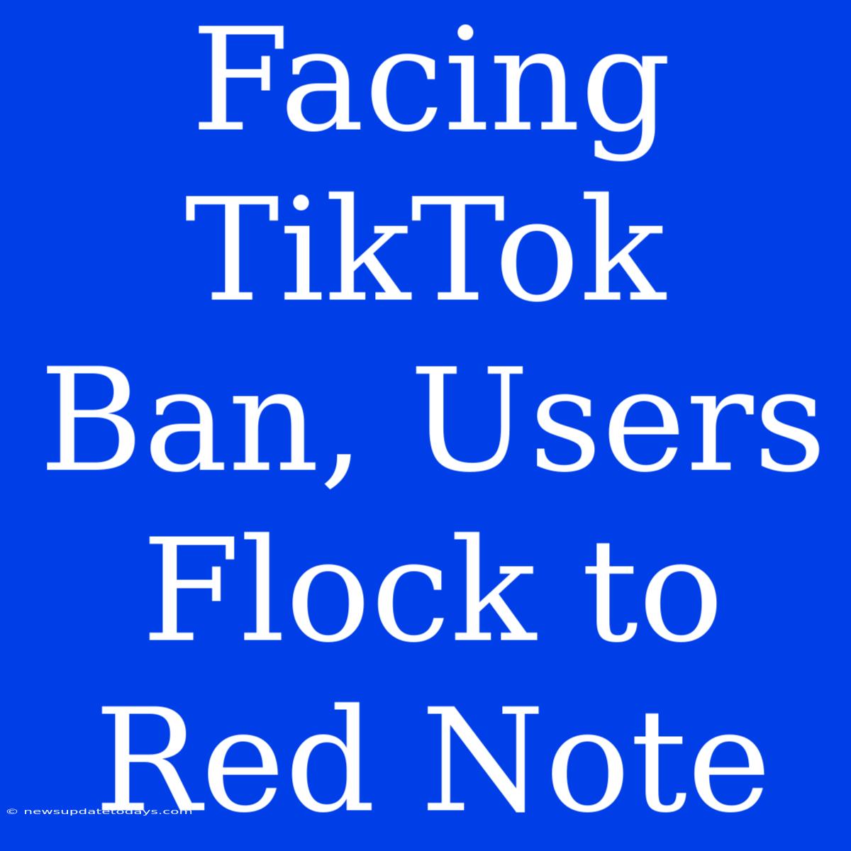 Facing TikTok Ban, Users Flock To Red Note