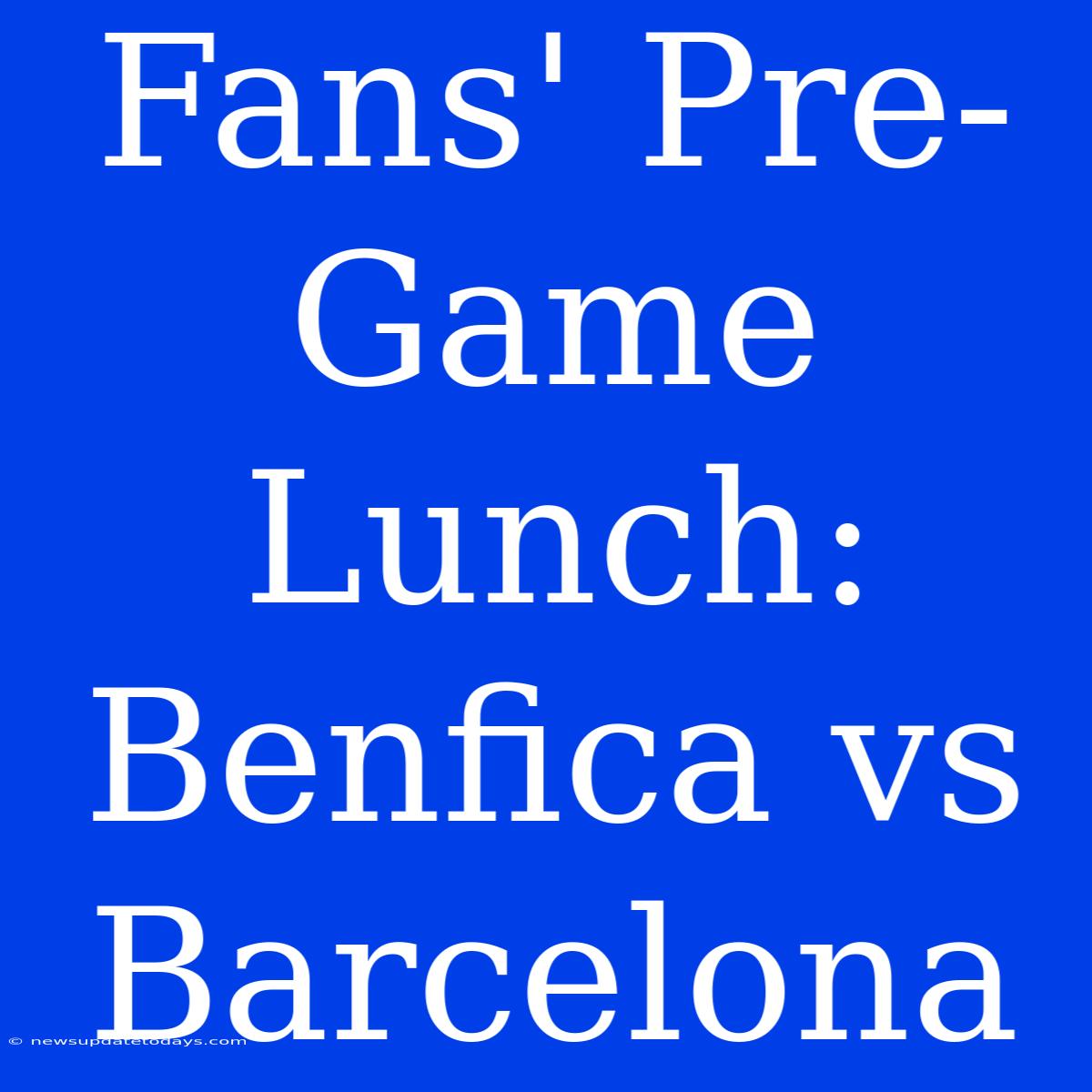 Fans' Pre-Game Lunch: Benfica Vs Barcelona