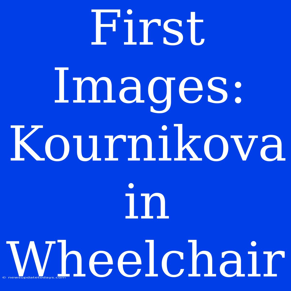 First Images: Kournikova In Wheelchair