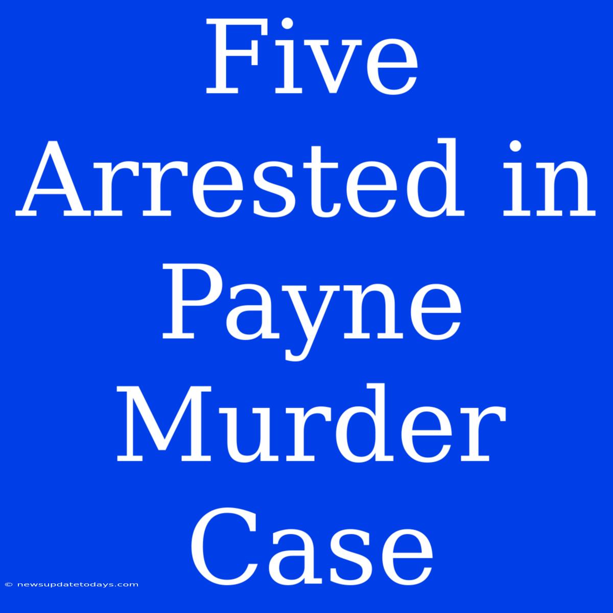 Five Arrested In Payne Murder Case