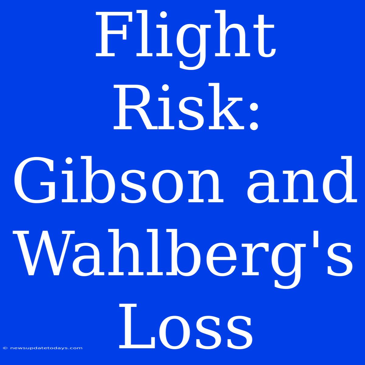 Flight Risk: Gibson And Wahlberg's Loss