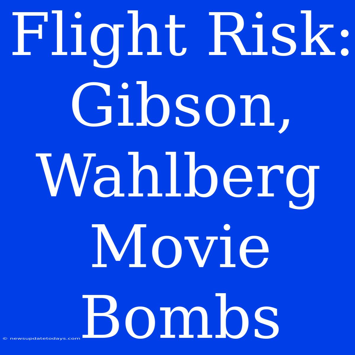 Flight Risk: Gibson, Wahlberg Movie Bombs