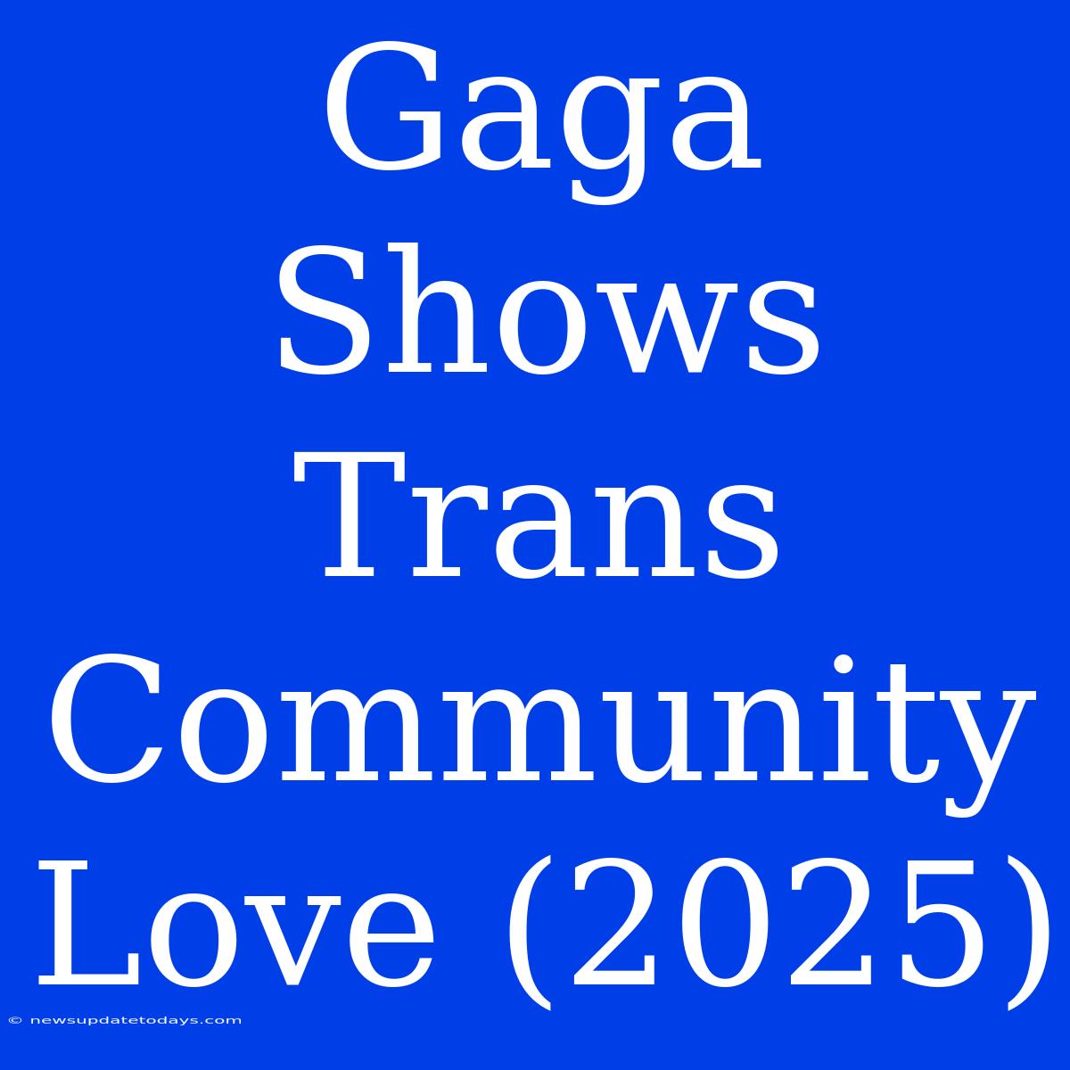 Gaga Shows Trans Community Love (2025)