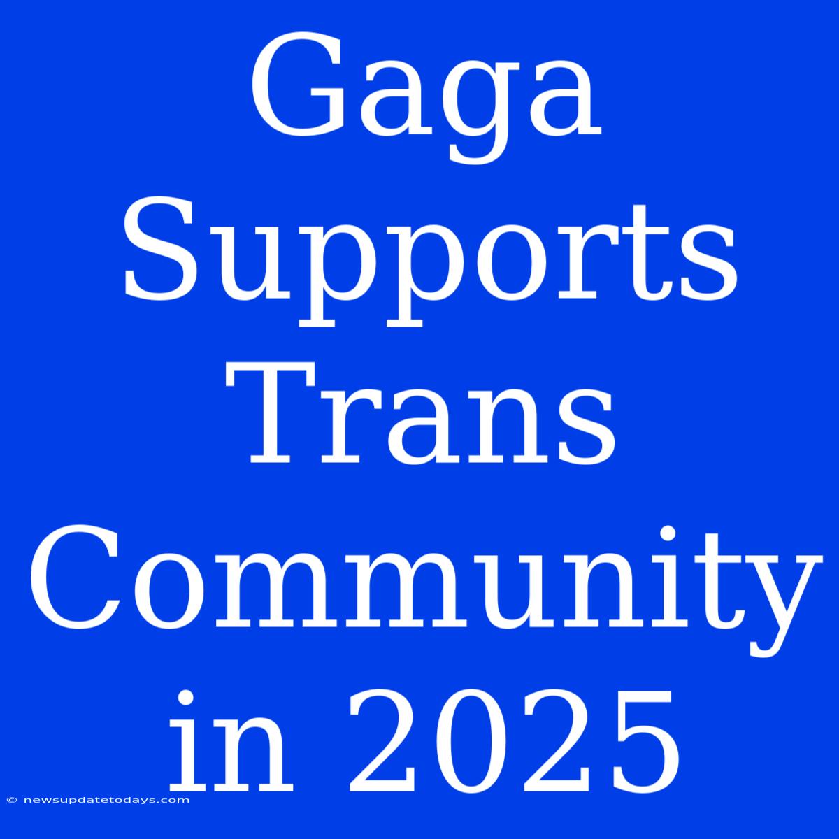 Gaga Supports Trans Community In 2025