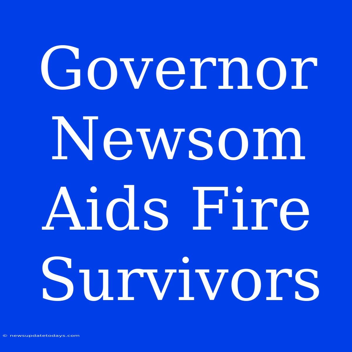 Governor Newsom Aids Fire Survivors