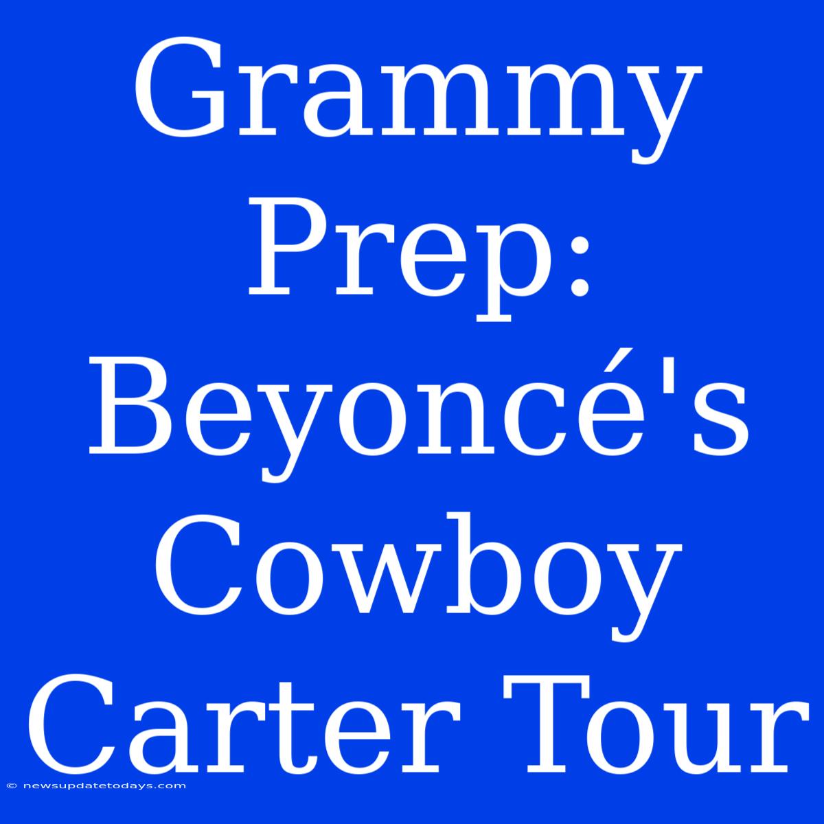 Grammy Prep: Beyoncé's Cowboy Carter Tour