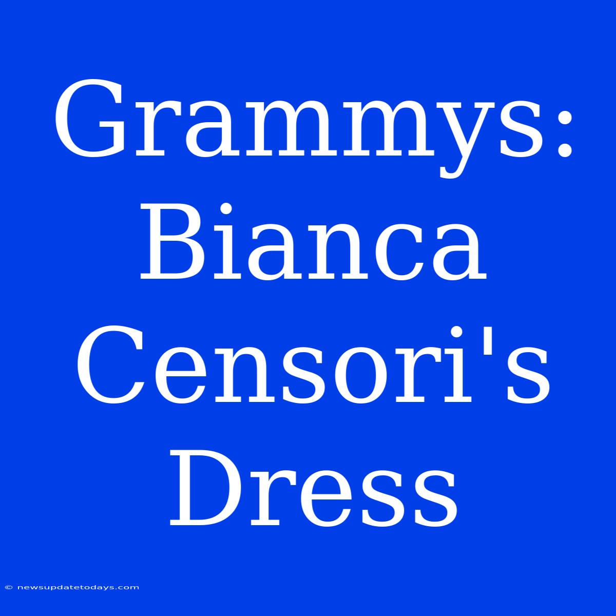 Grammys: Bianca Censori's Dress